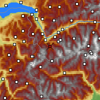 Nearby Forecast Locations - Champex - Carta