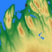 Nearby Forecast Locations - Blönduós - Carta