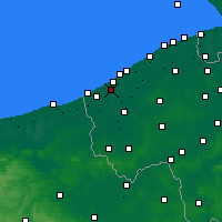 Nearby Forecast Locations - Nieuwpoort - Carta