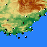 Nearby Forecast Locations - Le Luc - Carta