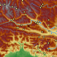Nearby Forecast Locations - Weißensee - Carta