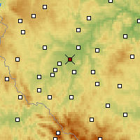 Nearby Forecast Locations - Líně - Carta