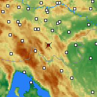 Nearby Forecast Locations - Kočevje - Carta