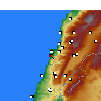 Nearby Forecast Locations - Beirut - Carta