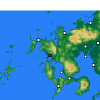 Nearby Forecast Locations - Sasebo - Carta