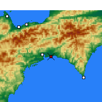 Nearby Forecast Locations - Kōchi Airport - Carta