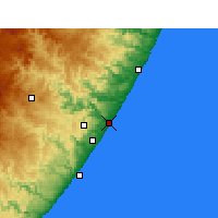 Nearby Forecast Locations - Port Shepstone - Carta