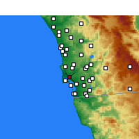 Nearby Forecast Locations - San Diego - Carta