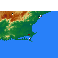 Nearby Forecast Locations - São Pedro da Aldeia - Carta