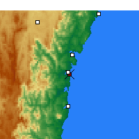 Nearby Forecast Locations - Moruya Heads - Carta