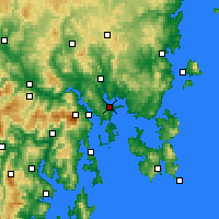 Nearby Forecast Locations - Hobart - Carta