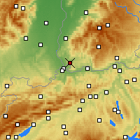 Nearby Forecast Locations - Lörrach - Carta