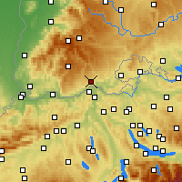 Nearby Forecast Locations - Waldshut-Tiengen - Carta