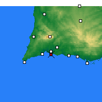 Nearby Forecast Locations - Praia da Rocha - Carta