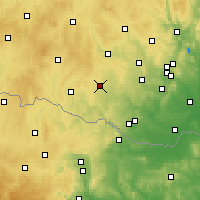Nearby Forecast Locations - Moravské Budějovice - Carta