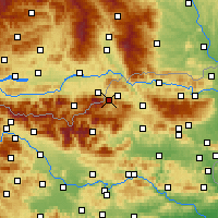 Nearby Forecast Locations - Mežica - Carta