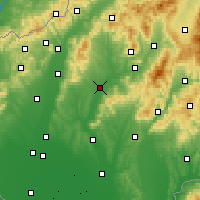 Nearby Forecast Locations - Topoľčany - Carta