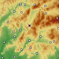 Nearby Forecast Locations - Turčianske Teplice - Carta