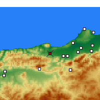 Nearby Forecast Locations - Hadjout - Carta