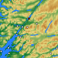 Nearby Forecast Locations - Loch Lochy - Carta