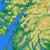 Nearby Forecast Locations - Ballachulish - Carta