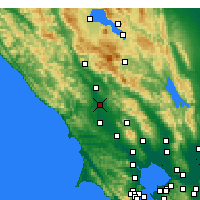 Nearby Forecast Locations - Sonoma-Charles M. Schulz - Carta