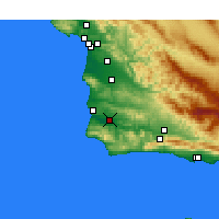 Nearby Forecast Locations - Lompoc Airport - Carta