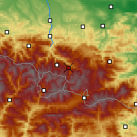 Nearby Forecast Locations - Vallées d'Ax - Carta