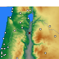Nearby Forecast Locations - Kfar Ruppin - Carta