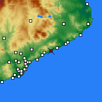 Nearby Forecast Locations - Canet de Mar - Carta