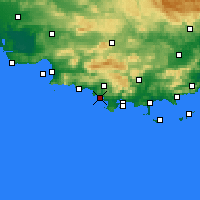 Nearby Forecast Locations - Bandol - Carta