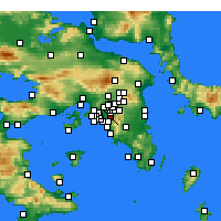 Nearby Forecast Locations - Kaisarianī - Carta
