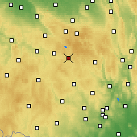 Nearby Forecast Locations - Žďár nad Sázavou - Carta