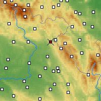 Nearby Forecast Locations - Náchod - Carta