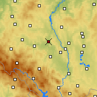 Nearby Forecast Locations - Písek - Carta