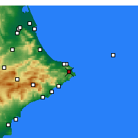 Nearby Forecast Locations - Jávea - Carta