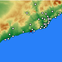 Nearby Forecast Locations - Vilanova i la Geltrú - Carta