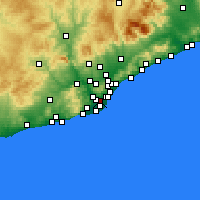 Nearby Forecast Locations - L'Hospitalet de Llobregat - Carta