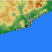 Nearby Forecast Locations - Gavà - Carta