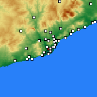 Nearby Forecast Locations - Cornellà de Llobregat - Carta