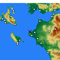 Nearby Forecast Locations - Kastro-Kyllini - Carta