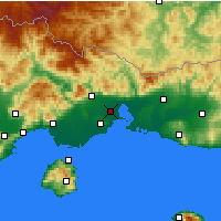 Nearby Forecast Locations - Vistonida - Carta