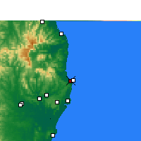 Nearby Forecast Locations - Byron Bay - Carta
