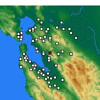 Nearby Forecast Locations - Castro Valley - Carta