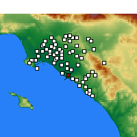 Nearby Forecast Locations - Costa Mesa - Carta