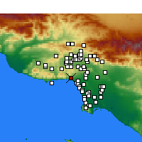 Nearby Forecast Locations - Pacific Palisades - Carta