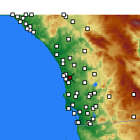 Nearby Forecast Locations - Rancho Santa Fe - Carta