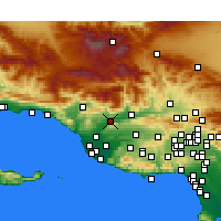 Nearby Forecast Locations - Santa Paula - Carta