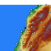 Nearby Forecast Locations - Jounieh - Carta