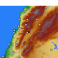 Nearby Forecast Locations - Zahle - Carta